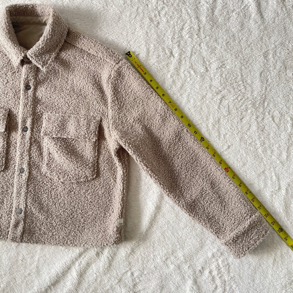 Vuori Sycamore Short Shirt Jacket Sherpa Dark‎ Salt Beige Size Small - Picture 8 of 15